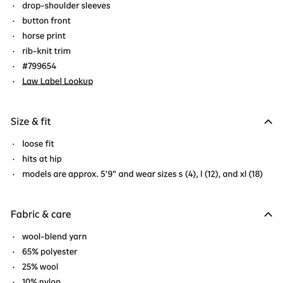 Old Navy Horse Cardigan Sweater - Picture 3 of 3